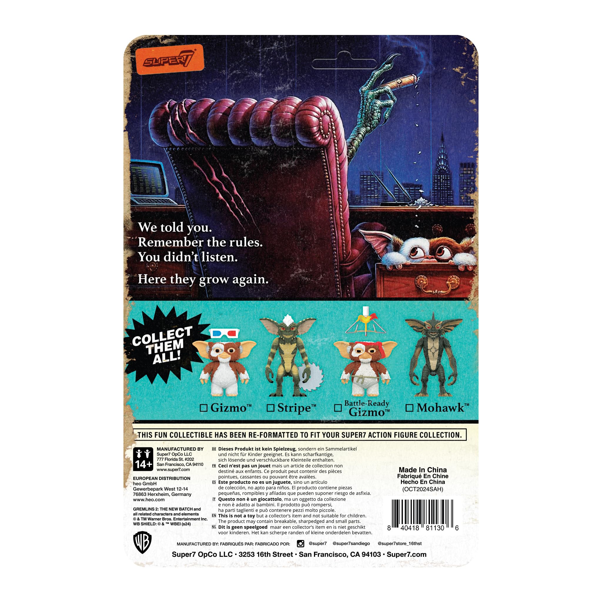 Amazon.com: Super7 Reaction Figure Gremlins 2 Battle-Ready Gizmo
